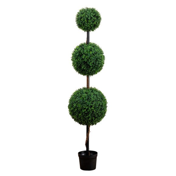 6 Artificial Triple Ball Boxwood Topiary Tree Indoor/Outdoor - SKU #T4560