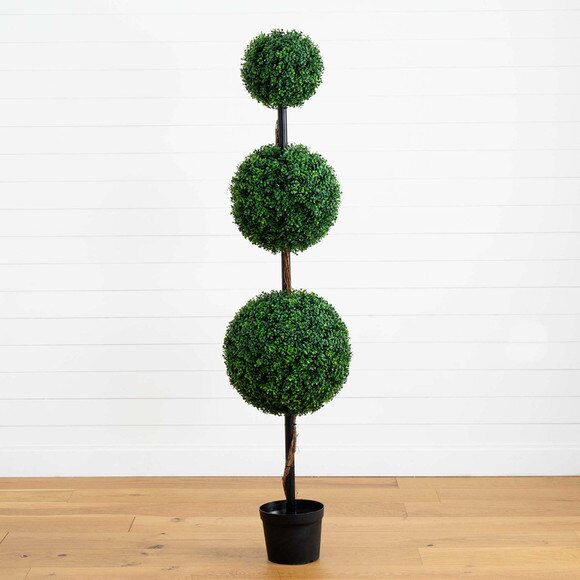6 Artificial Triple Ball Boxwood Topiary Tree Indoor/Outdoor - SKU #T4560 - 5