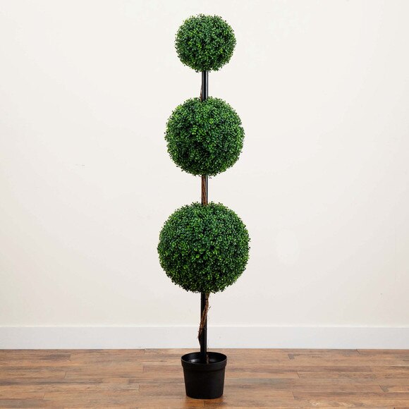 6 Artificial Triple Ball Boxwood Topiary Tree Indoor/Outdoor - SKU #T4560 - 6