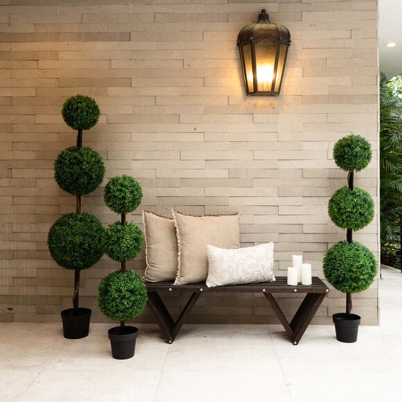 6 Artificial Triple Ball Boxwood Topiary Tree Indoor/Outdoor - SKU #T4560 - 7
