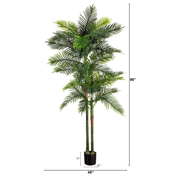 8 UV Resistant Artificial Double Robellini Palm Tree Indoor/Outdoor - SKU #T4610 - 1