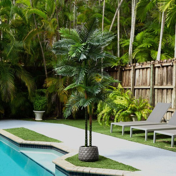 8 UV Resistant Artificial Double Robellini Palm Tree Indoor/Outdoor - SKU #T4610 - 5