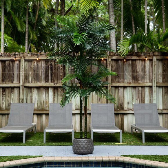 8 UV Resistant Artificial Double Robellini Palm Tree Indoor/Outdoor - SKU #T4610 - 6