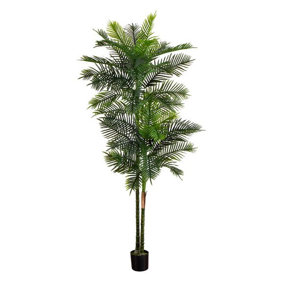 9 UV Resistant Artificial Double Robellini Palm Tree Indoor/Outdoor - SKU #T4611