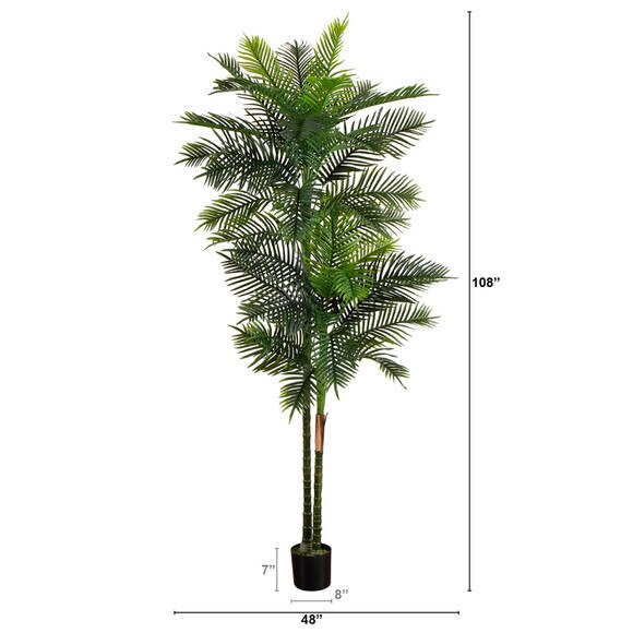 9 UV Resistant Artificial Double Robellini Palm Tree Indoor/Outdoor - SKU #T4611 - 1