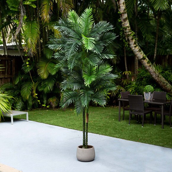 9 UV Resistant Artificial Double Robellini Palm Tree Indoor/Outdoor - SKU #T4611 - 7