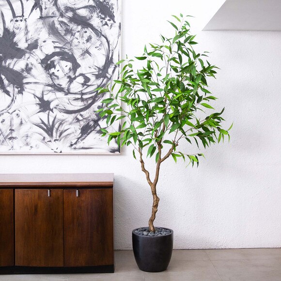 7 Artificial Long Leaf Greco Eucalyptus Tree with Real Touch Leaves - SKU #T4656 - 4