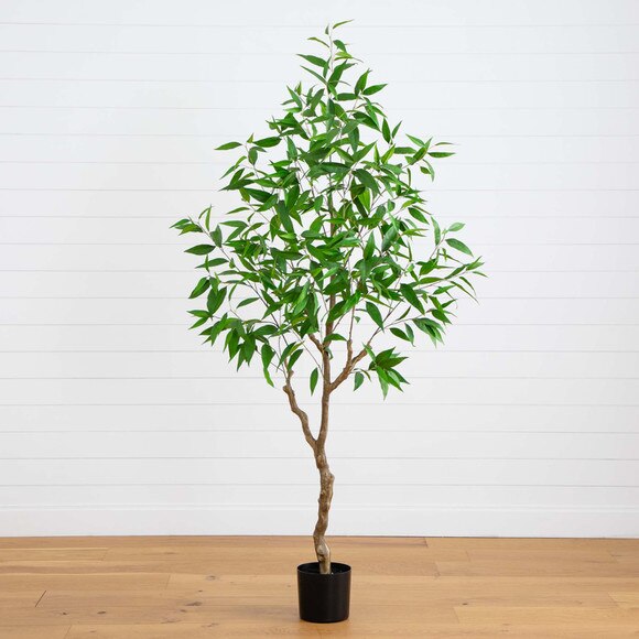 7 Artificial Long Leaf Greco Eucalyptus Tree with Real Touch Leaves - SKU #T4656 - 6