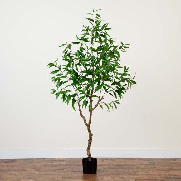 7 Artificial Long Leaf Greco Eucalyptus Tree with Real Touch Leaves - SKU #T4656 - 7