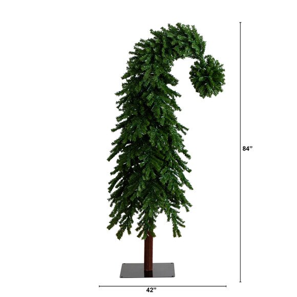 7ft. Holiday Green Santas Hat Christmas Tree with 500 LED Lights and 1275 Bendable Branches - SKU #T4696 - 1