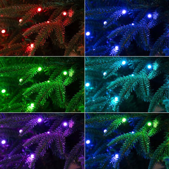 6 Pre-Lit Artificial Edmonton Fir Light Show Memory Shape Christmas Tree with Instant Connect Technology and 300 Color Changing LED Lights - SKU #T4785 - 14