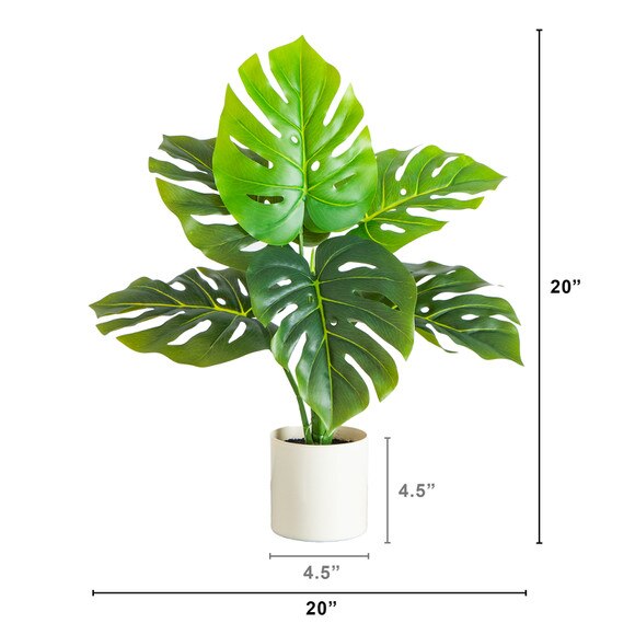 20-in Artificial Swiss Monstera Plant - SKU #T4889-S1 - 1