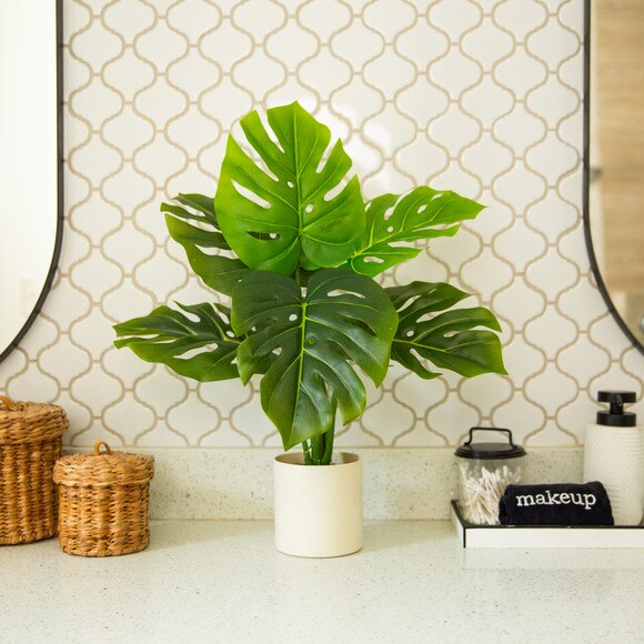 20-in Artificial Swiss Monstera Plant - SKU #T4889-S1 - 4