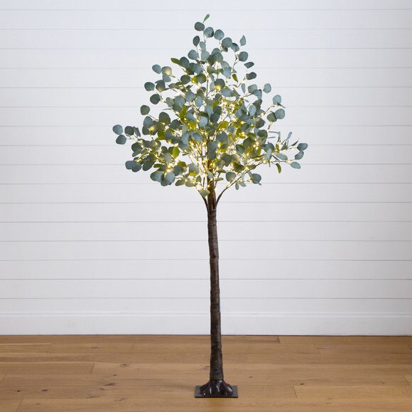 6 Lighted Artificial Eucalyptus Tree with 420 Warm White LED Lights - SKU #T4904 - 10