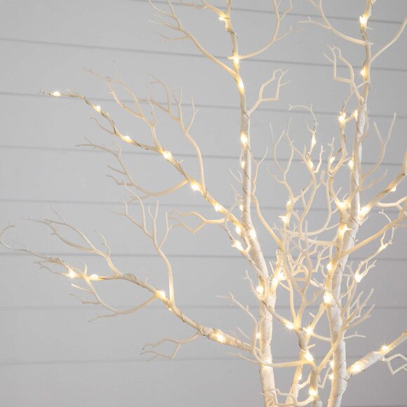 35 Pre-Lit Artificial White Birch Branches with 80 Warm White LED Lights - Set of 2 - SKU #T4925-S2 - 5