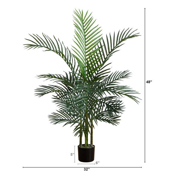 4 UV Resistant Artificial Areca Palm Tree Indoor/Outdoor - SKU #T5016 - 1