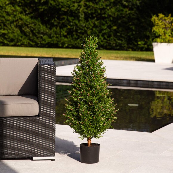 3 UV Resistant Artificial Rosemary Cone Topiary Tree Indoor/Outdoor - SKU #T5024 - 4