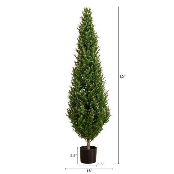 5 UV Resistant Artificial Rosemary Cone Topiary Tree Indoor/Outdoor - SKU #T5026 - 1