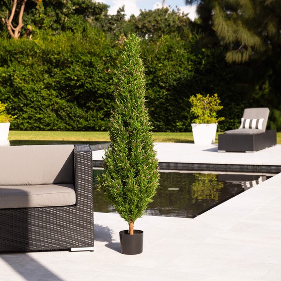 5 UV Resistant Artificial Rosemary Cone Topiary Tree Indoor/Outdoor - SKU #T5026 - 4