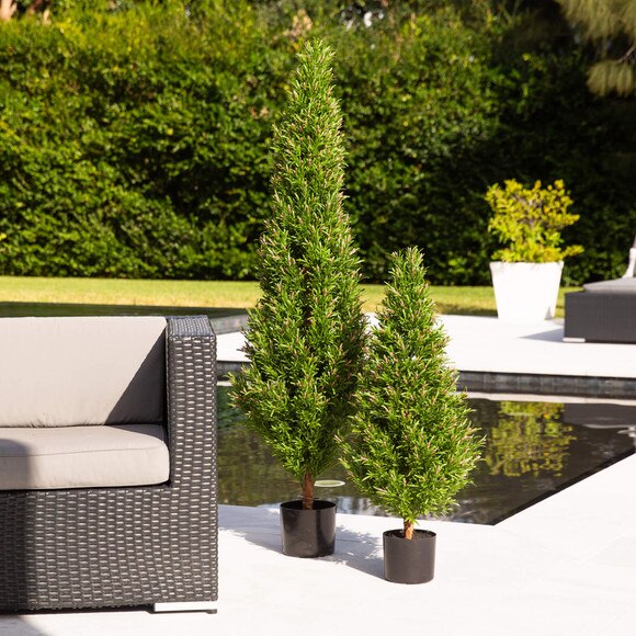 5 UV Resistant Artificial Rosemary Cone Topiary Tree Indoor/Outdoor - SKU #T5026 - 6