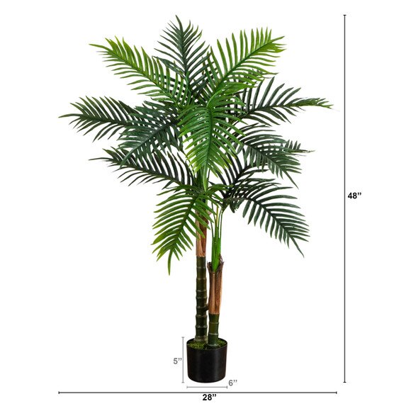 4-ft UV Resistant Artificial Double Robellini Palm Tree Indoor/Outdoor - SKU #T5084 - 1
