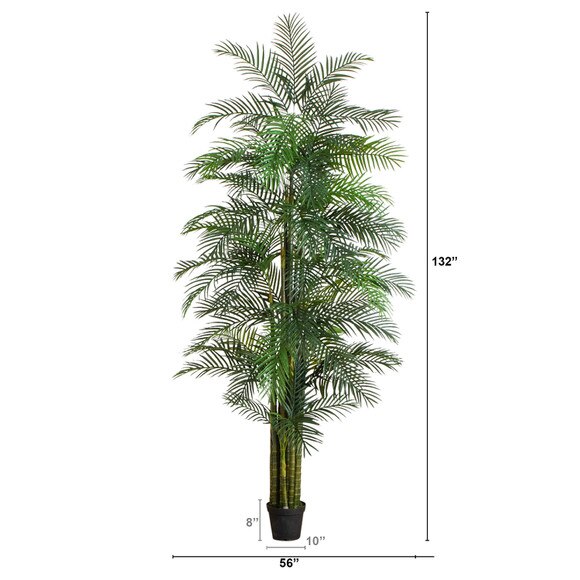11-ft UV Resistant Artificial Areca Palm Tree Indoor/Outdoor - SKU #T5085 - 1