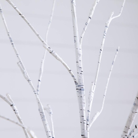 4-ft 6-ft 8-ft Pre-Lit Artificial White Birch Trees with LED Lights - Set of 3 - SKU #T5101 - 4