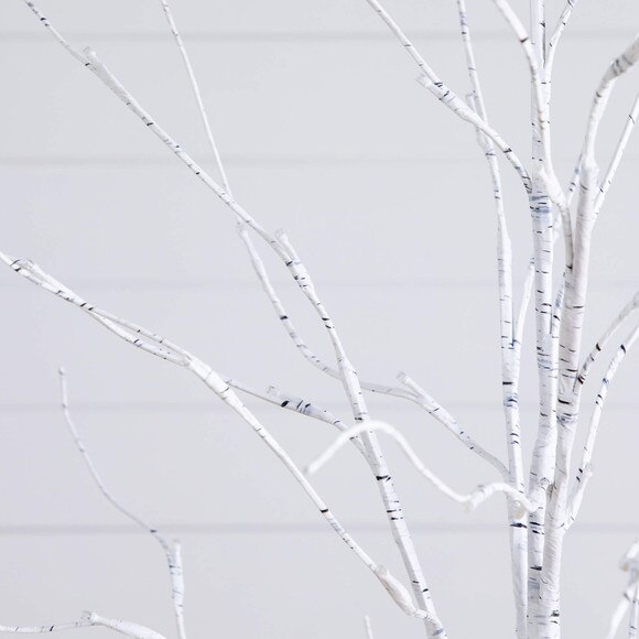 4-ft 6-ft 8-ft Pre-Lit Artificial White Birch Trees with LED Lights - Set of 3 - SKU #T5101 - 9