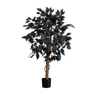 3-ft Artificial Halloween Black Ficus Tree with Natural Trunk - SKU #T5134