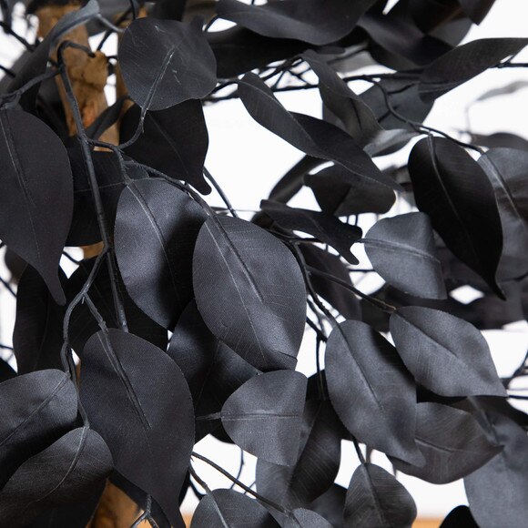 4-ft Artificial Halloween Black Ficus Tree with Natural Trunk - SKU #T5135 - 2