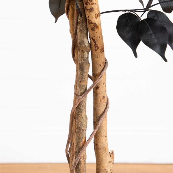 4-ft Artificial Halloween Black Ficus Tree with Natural Trunk - SKU #T5135 - 3