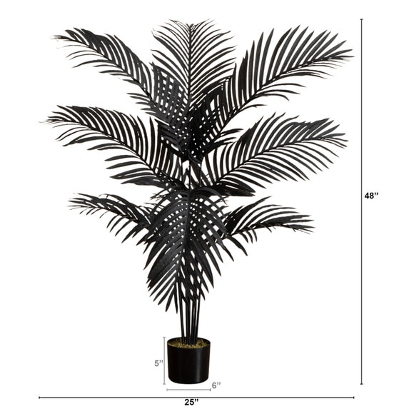 4-ft Artificial Halloween Black Paradise Palm Tree - SKU #T5142 - 1