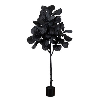 5-ft Artificial Halloween Black Fiddle Leaf Tree - SKU #T5147