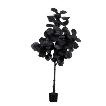 6-ft Artificial Halloween Black Fiddle Leaf Tree - SKU #T5148