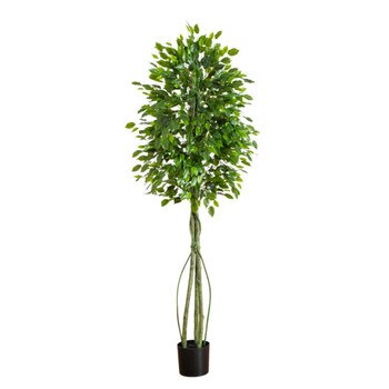 6.5-ft UV Resistant Artificial Ficus Tree Indoor/Outdoor - SKU #T5178