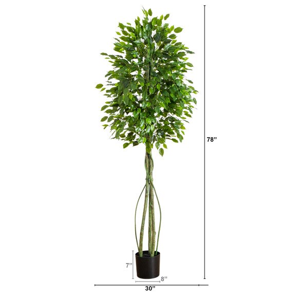 6.5-ft UV Resistant Artificial Ficus Tree Indoor/Outdoor - SKU #T5178 - 1