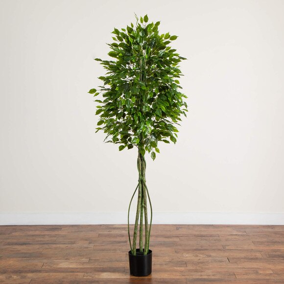 6.5-ft UV Resistant Artificial Ficus Tree Indoor/Outdoor - SKU #T5178 - 8