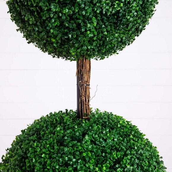 7-ft UV Resistant Artificial Triple Ball Boxwood Topiary Tree Indoor/Outdoor - SKU #T5181 - 2