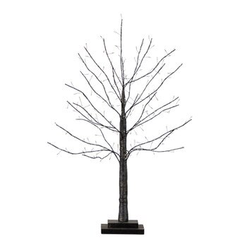 2-ft Pre-Lit Artifiical Halloween Black Twig Tree with 210 Warm White Fairy Copper Wire LED Lights - SKU #T5203