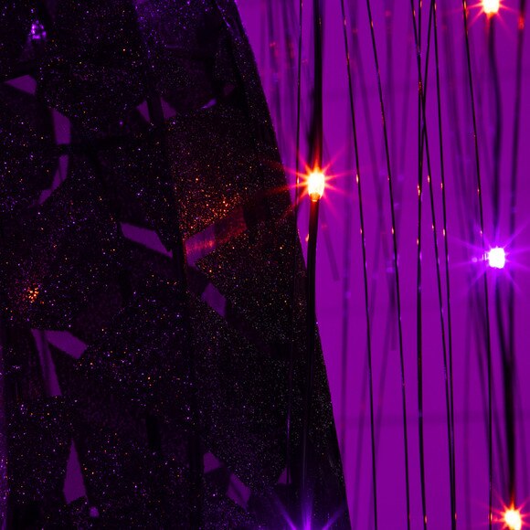 7-ft Pre-Lit Artificial Halloween Black Willow Tree with 600 Purple and Orange Dual Color LED Lights - SKU #T5206 - 10