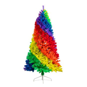 6-ft Artificial Rainbow Christmas Tree - SKU #T5237