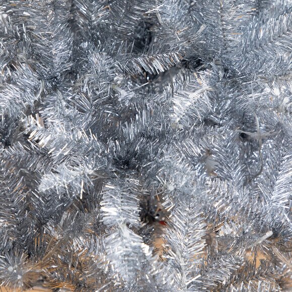 6-ft Artificial Silver Christmas Tree with 300 Cool White LED Lights - SKU #T5239 - 2