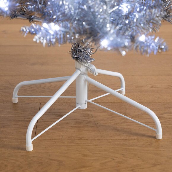 6-ft Artificial Silver Christmas Tree with 300 Cool White LED Lights - SKU #T5239 - 4
