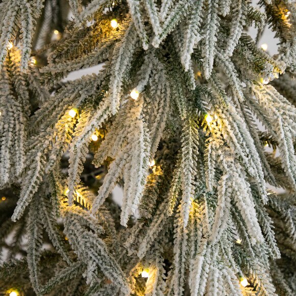 7-ft Flocked Down Swept Artificial Christmas Tree with 300 LED Lights - SKU #T5241 - 3