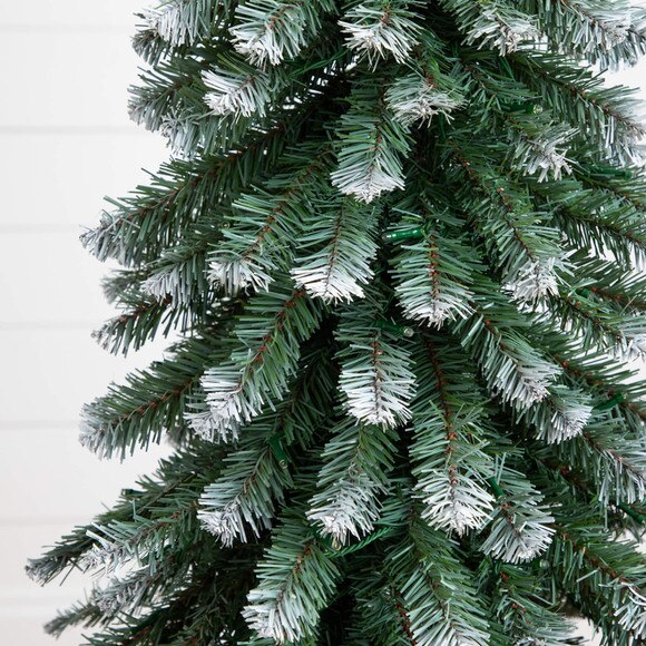 3-ft 4-ft 5-ft Pre-Lit Frosted Artificial Christmas Tree Set with Warm LED Lights - Set of 3 - SKU #T5248 - 2