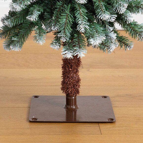 3-ft 4-ft 5-ft Pre-Lit Frosted Artificial Christmas Tree Set with Warm LED Lights - Set of 3 - SKU #T5248 - 7