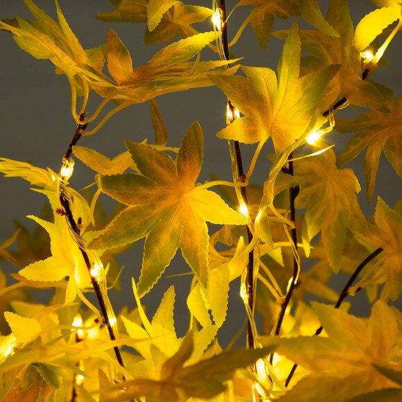 4-ft Pre-Lit Yellow Autumn Maple Artifical Fall Tree with 150 Warm White LED Lights - SKU #T5270 - 3