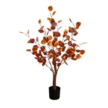 3-ft Pre-Lit Autumn Eucalyptus Artificial Fall Tree with 80 Warm White LED Lights - SKU #T5296
