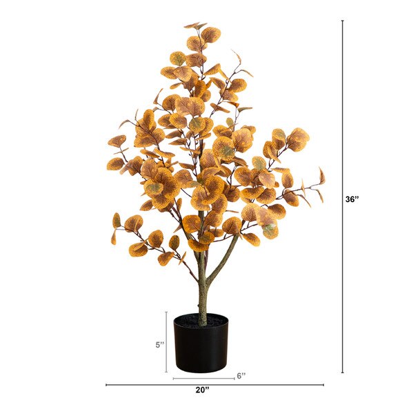 3-ft Autumn Eucalyptus Artificial Tree - SKU #T5321 - 1