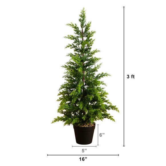 3-ft Artificial Cypress Topiary Christmas Tree - SKU #T5380 - 1
